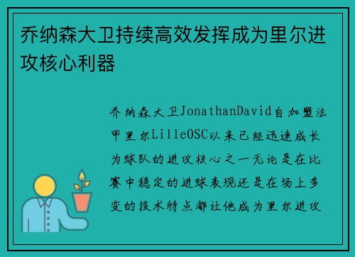 乔纳森大卫持续高效发挥成为里尔进攻核心利器 乔纳森大卫持续高效发挥成为里尔进攻核心利器